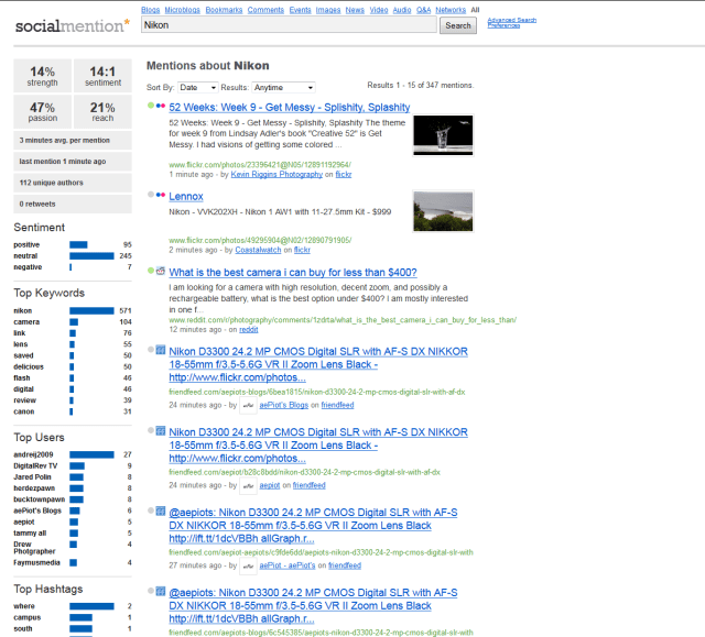 Herramienta de monitorización Socialmention Qués es la monitorización en redes sociales Raulgorta en modo ráfaga Fotografía fotoperiodismo y Social Media