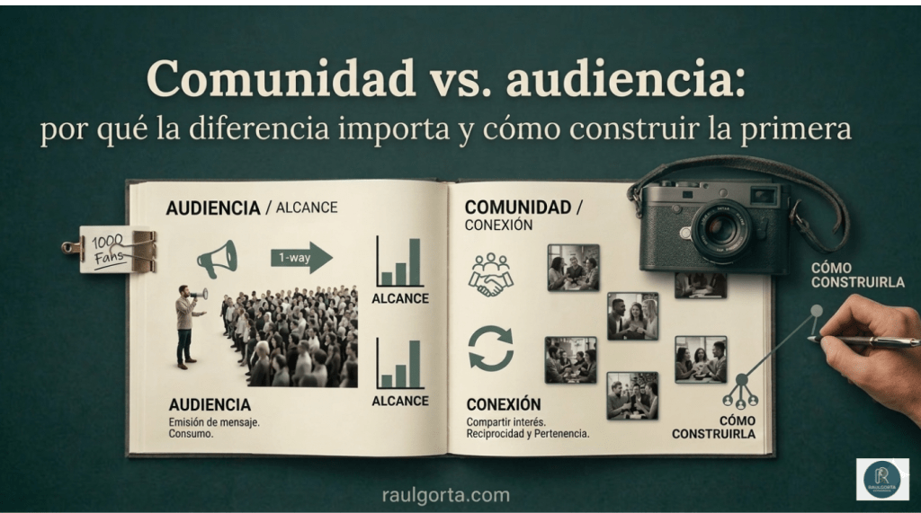 Diferencia entre comunidad y audiencia y cómo construír comunidad