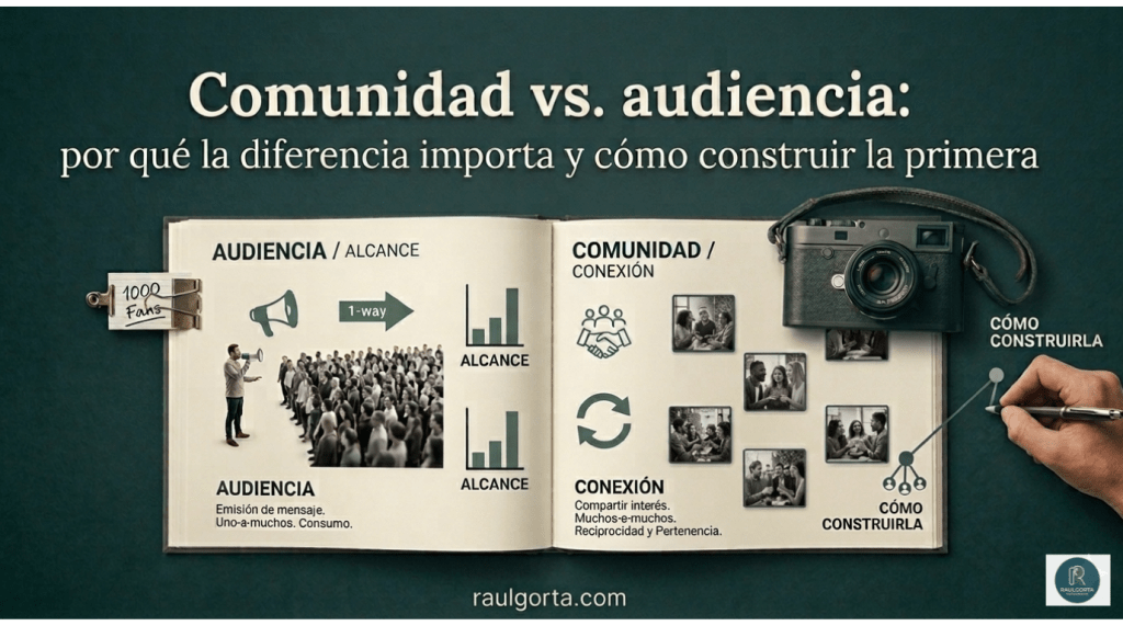 Diferencia entre audiencia y comunidad y cómo crea una