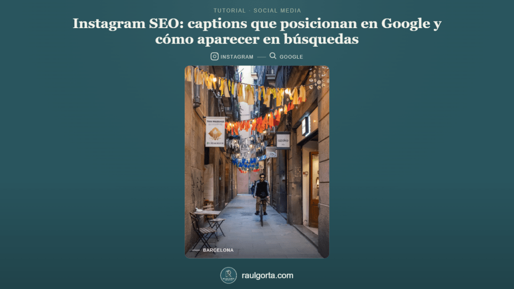 Instagram SEO: captions que posicionan en Google y cómo aparecer en búsquedas