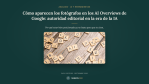 Cómo aparecen los fotógrafos en las AI Overviews de Google