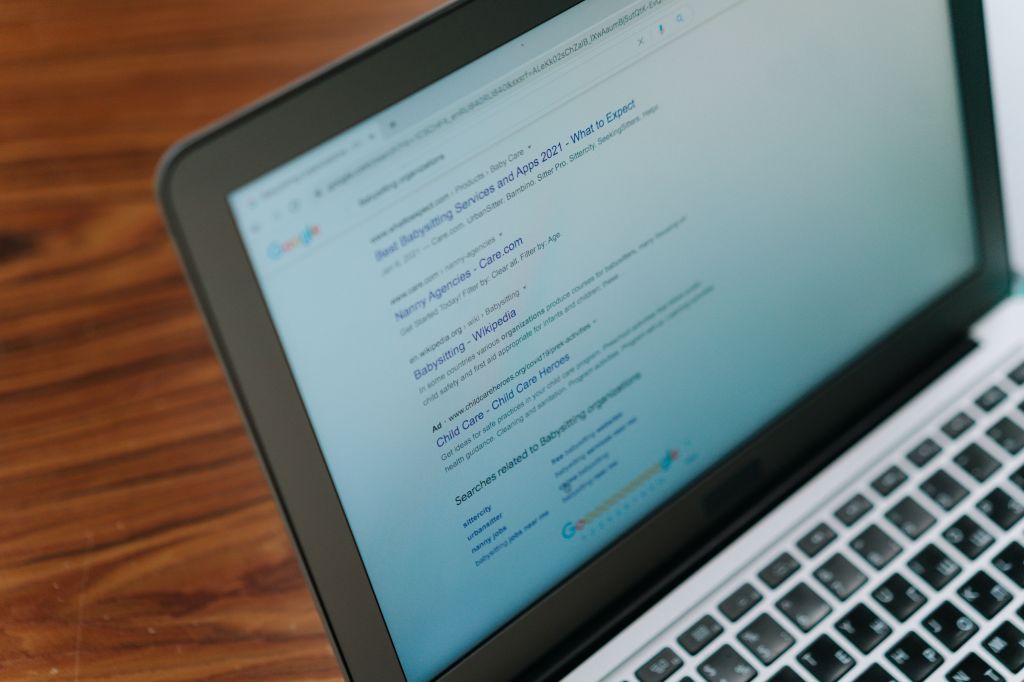 Página de resultados de una búsqueda en Google